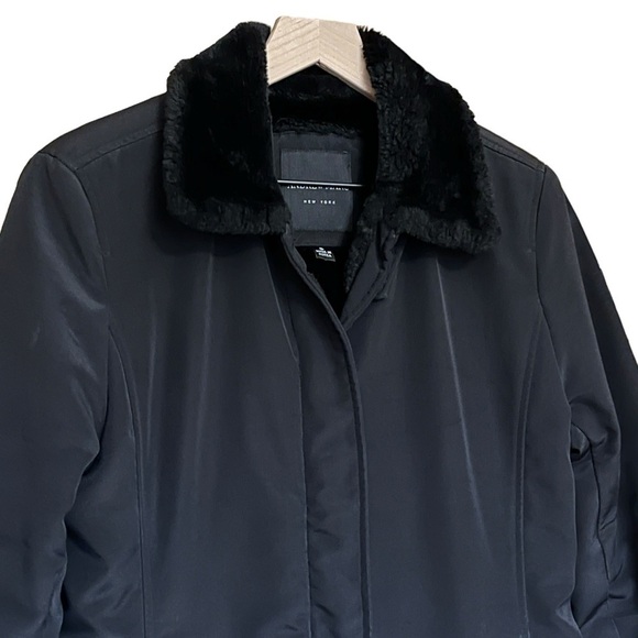 Andrew Marc THERMOLITE Faux Fur Lined Jacket Coat. Black Size S #1117 - Picture 2 of 8